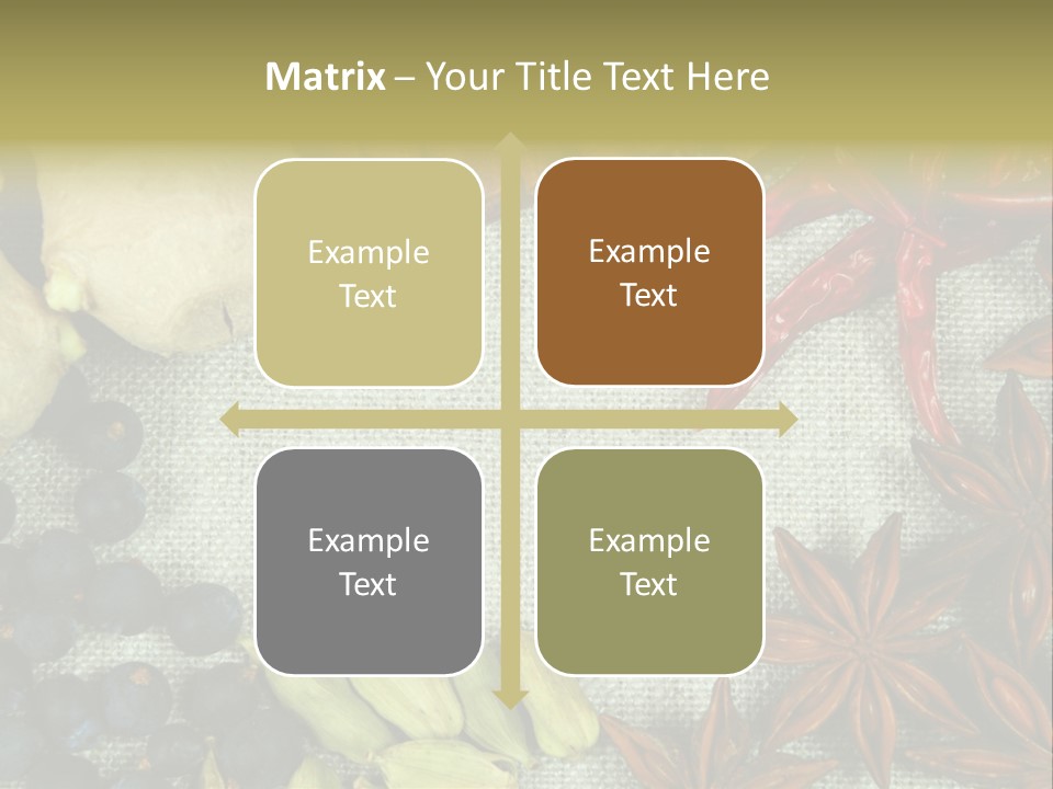 Exotic Flax Frame PowerPoint Template