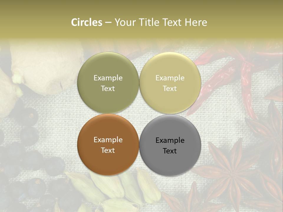 Exotic Flax Frame PowerPoint Template