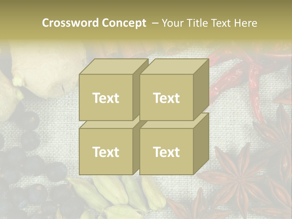 Exotic Flax Frame PowerPoint Template