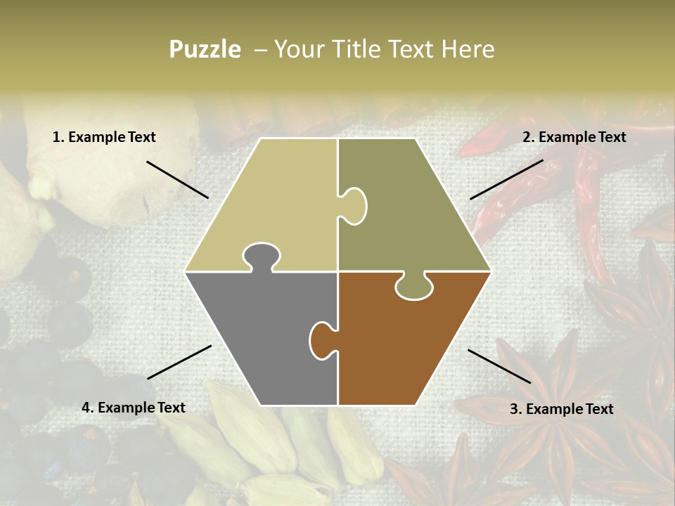 Exotic Flax Frame PowerPoint Template