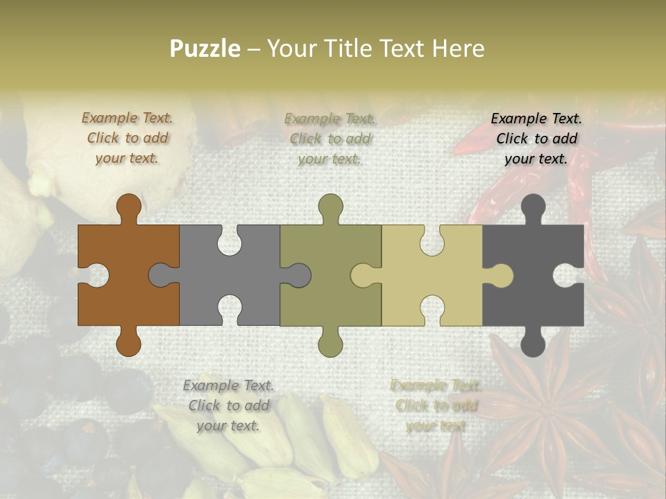 Exotic Flax Frame PowerPoint Template