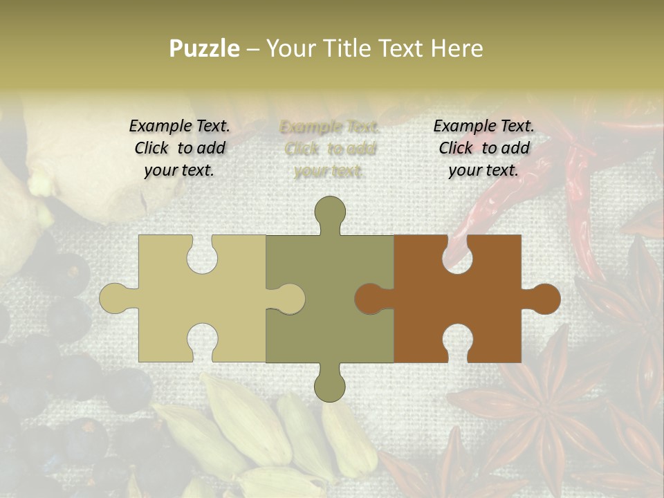 Exotic Flax Frame PowerPoint Template