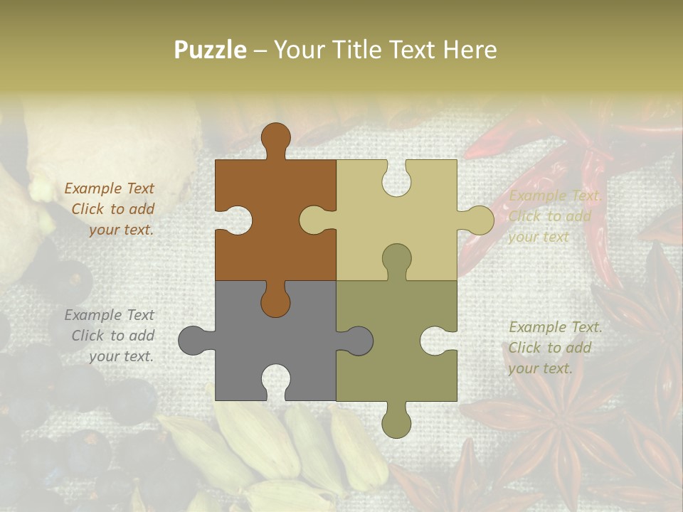 Exotic Flax Frame PowerPoint Template