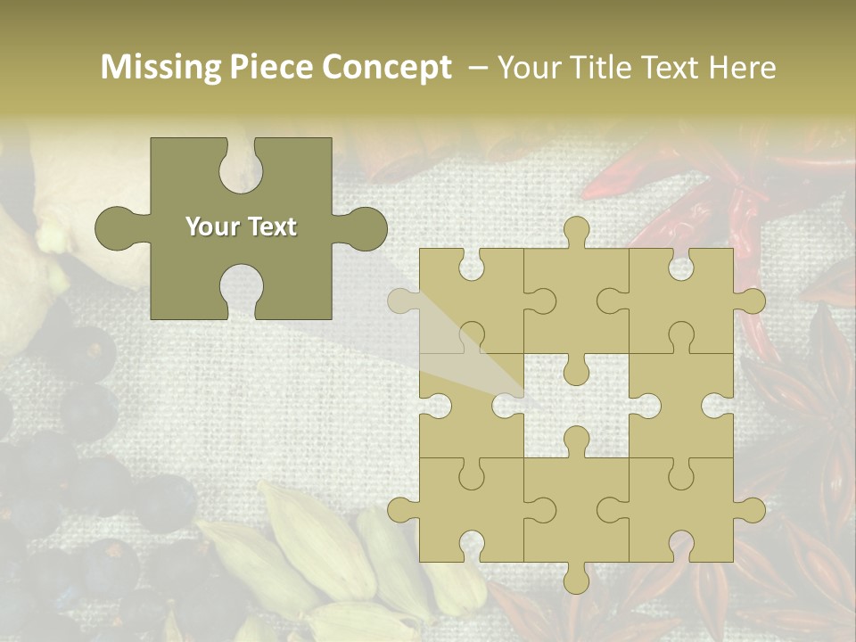 Exotic Flax Frame PowerPoint Template