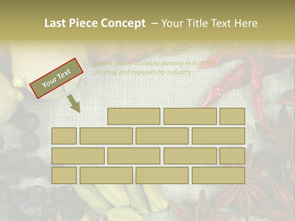 Exotic Flax Frame PowerPoint Template