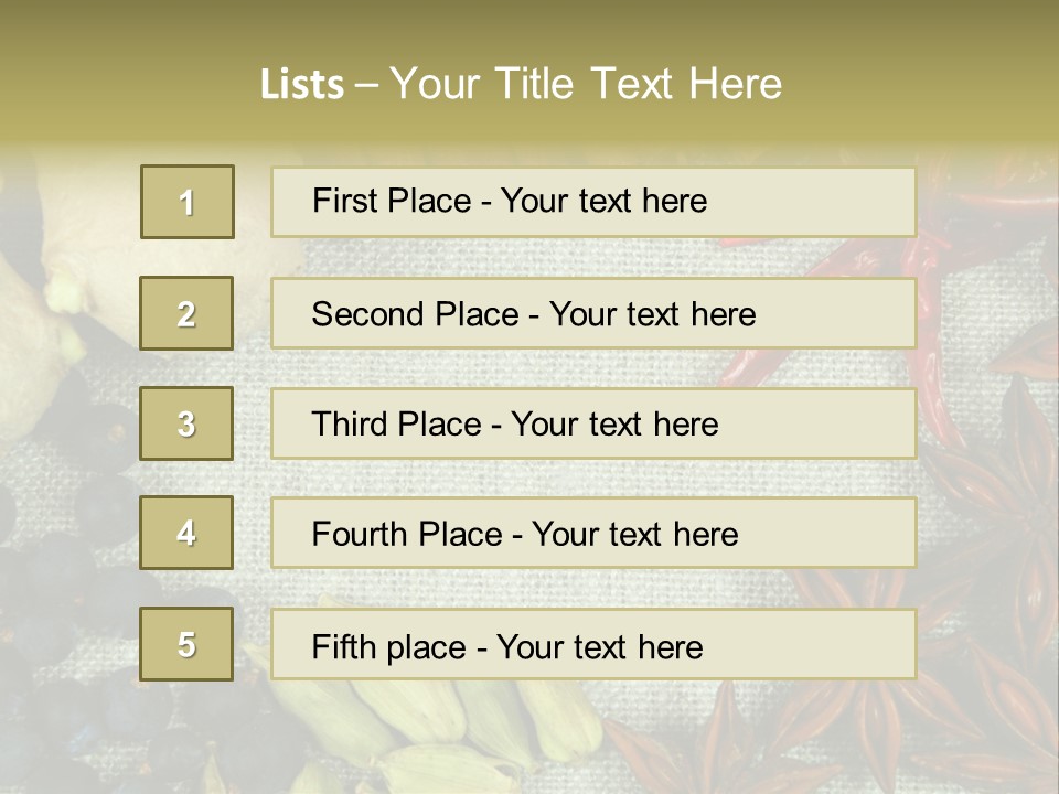 Exotic Flax Frame PowerPoint Template