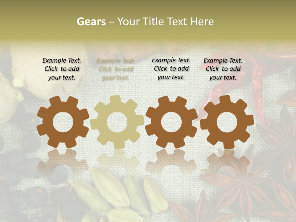 Exotic Flax Frame PowerPoint Template