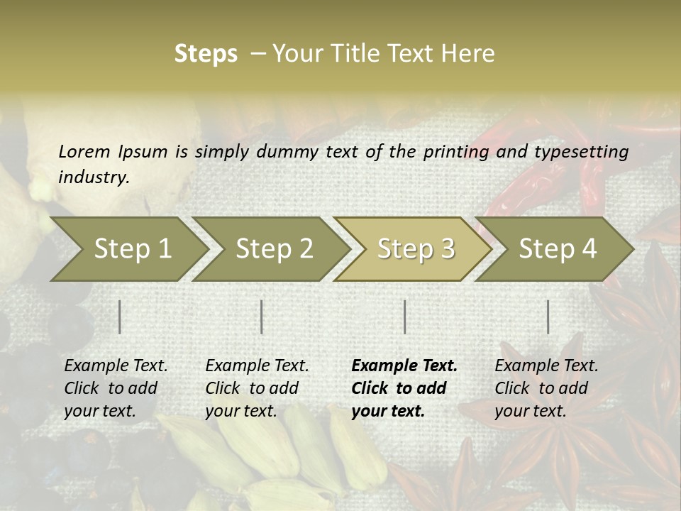 Exotic Flax Frame PowerPoint Template