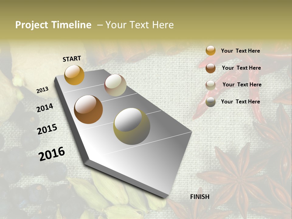 Exotic Flax Frame PowerPoint Template