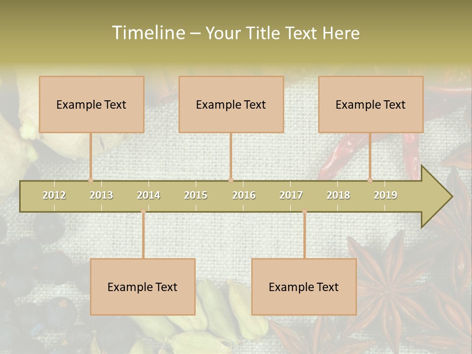Exotic Flax Frame PowerPoint Template