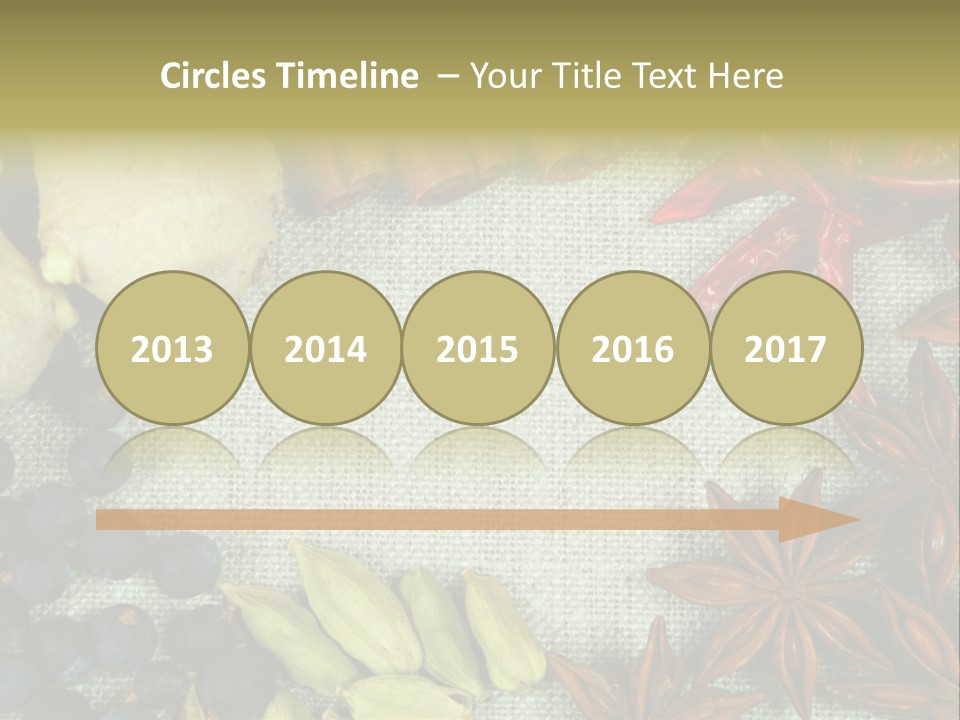 Exotic Flax Frame PowerPoint Template