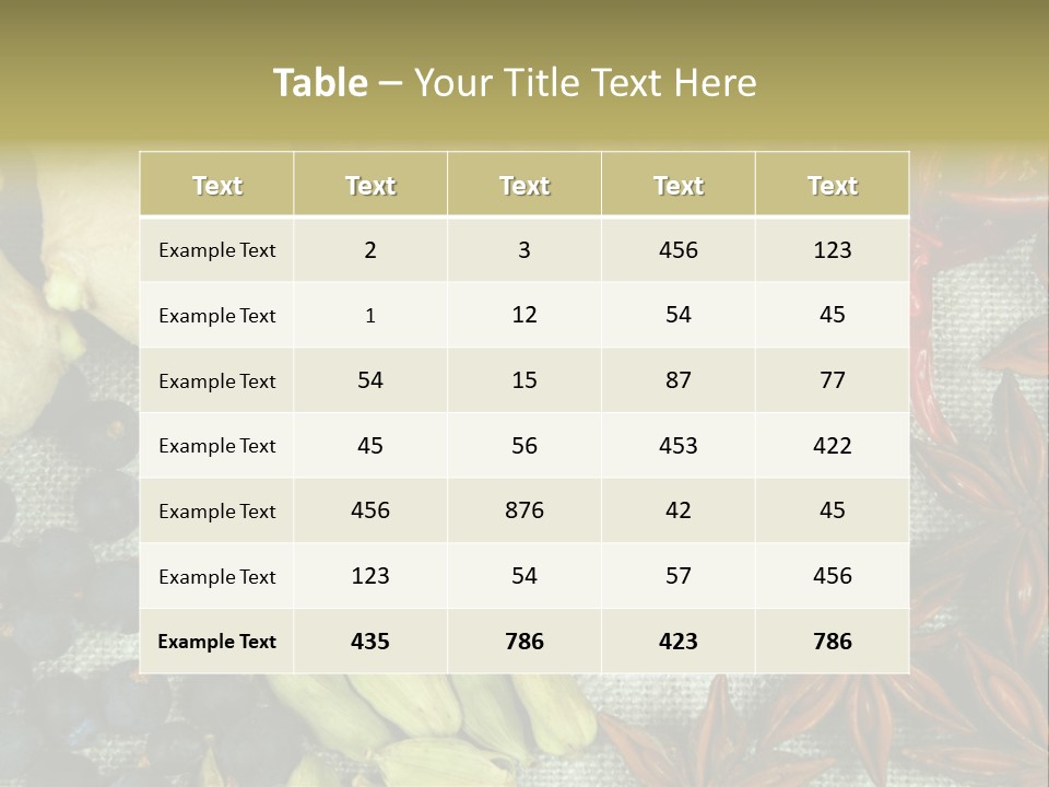 Exotic Flax Frame PowerPoint Template