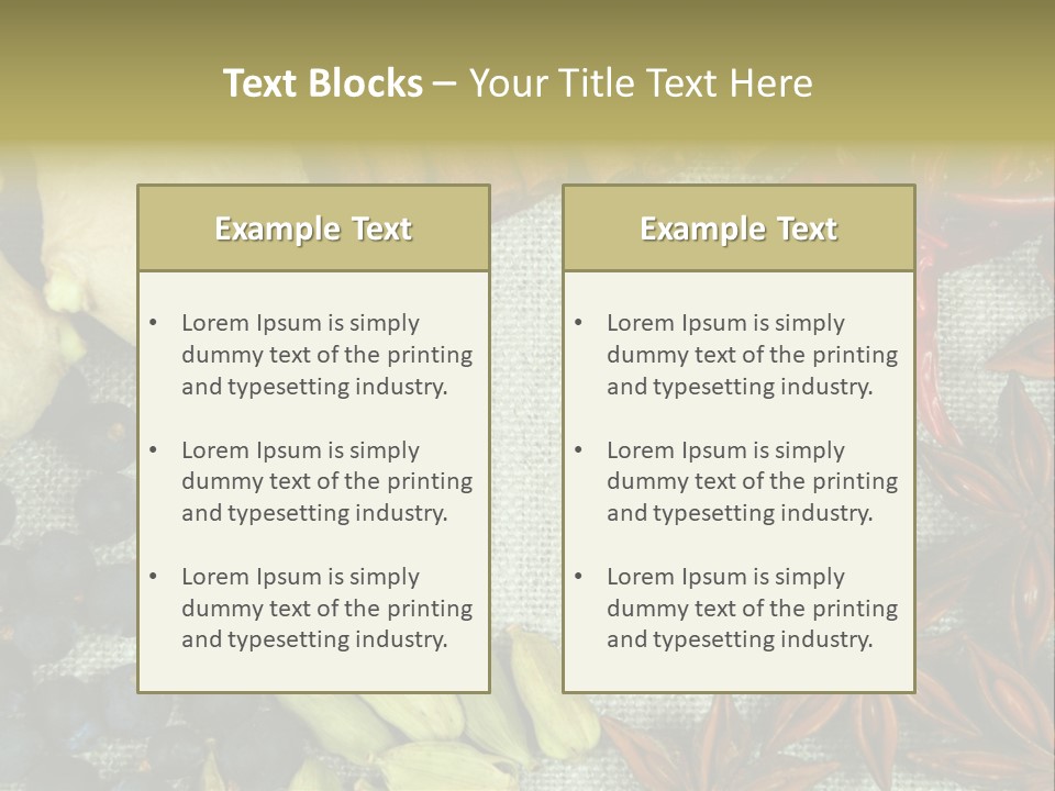 Exotic Flax Frame PowerPoint Template