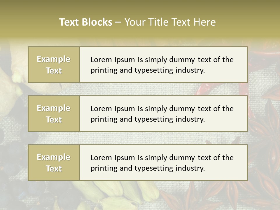 Exotic Flax Frame PowerPoint Template