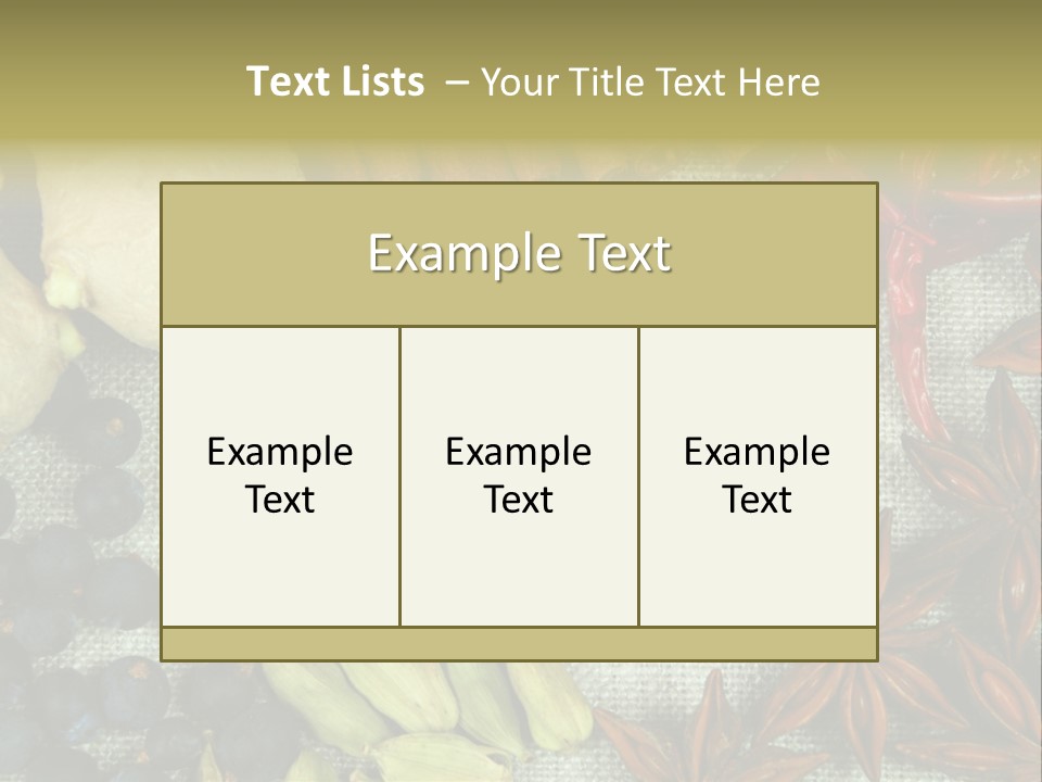 Exotic Flax Frame PowerPoint Template