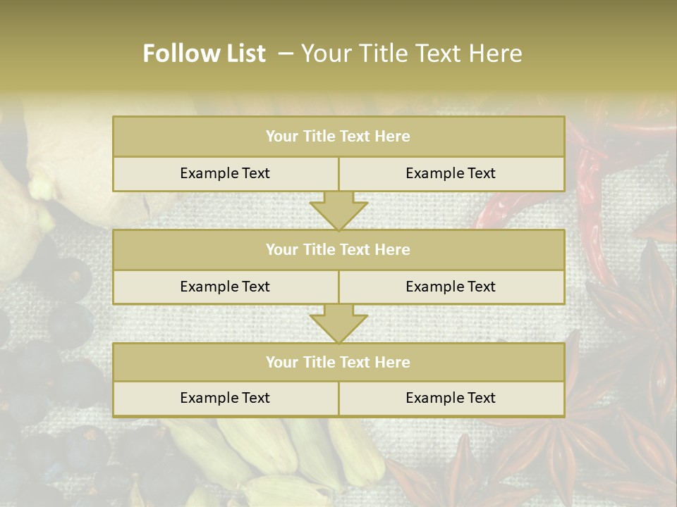 Exotic Flax Frame PowerPoint Template