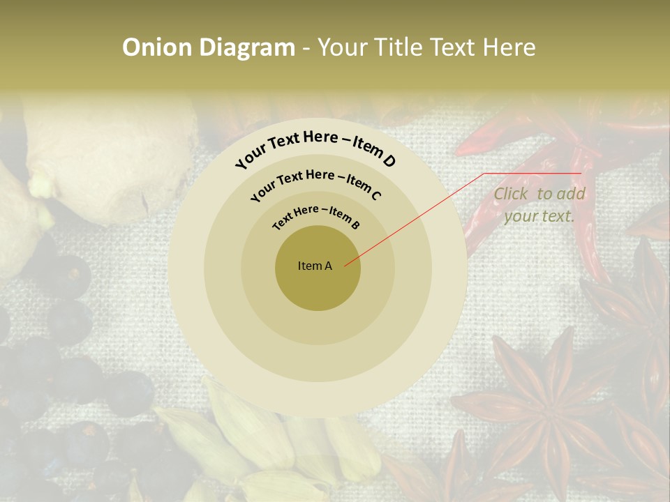 Exotic Flax Frame PowerPoint Template