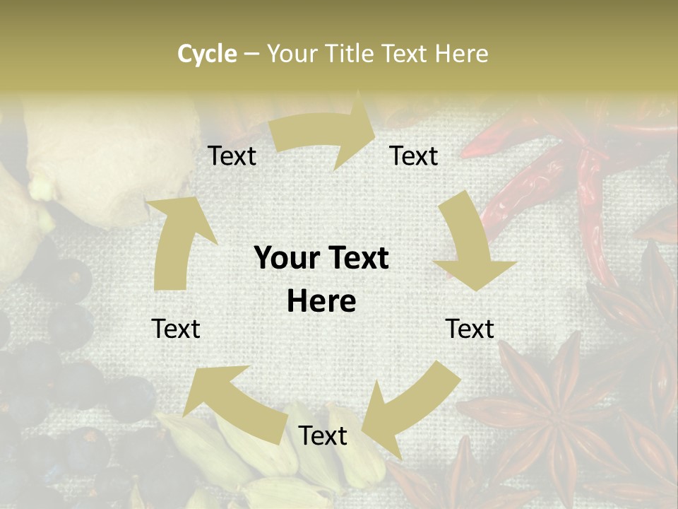 Exotic Flax Frame PowerPoint Template