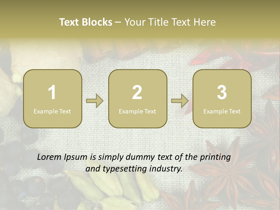 Exotic Flax Frame PowerPoint Template