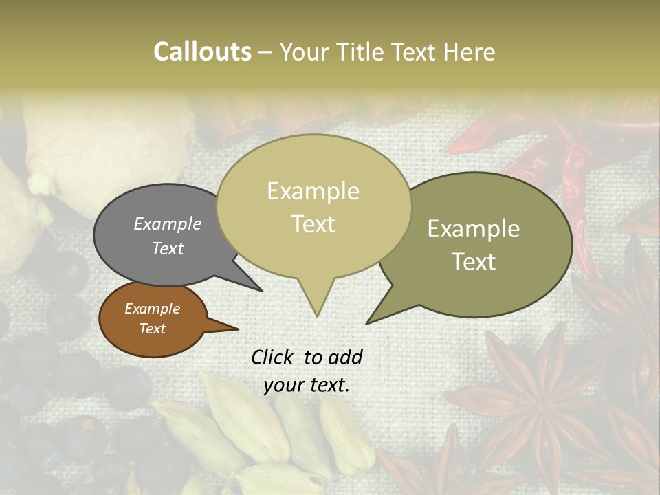 Exotic Flax Frame PowerPoint Template