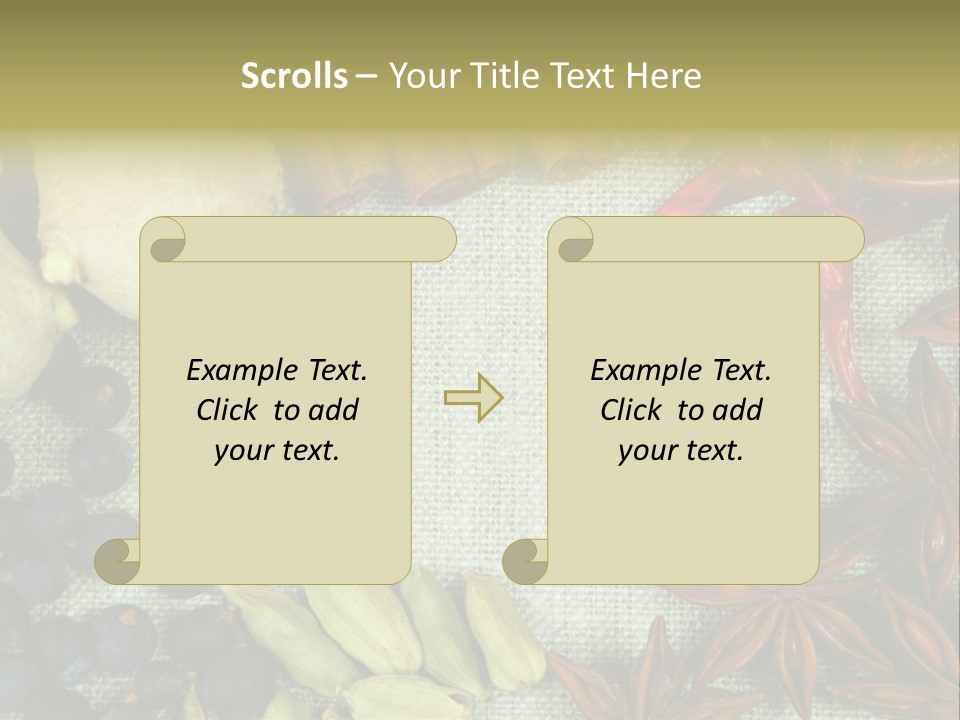 Exotic Flax Frame PowerPoint Template
