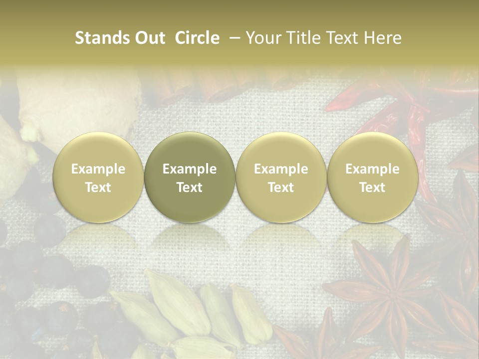 Exotic Flax Frame PowerPoint Template