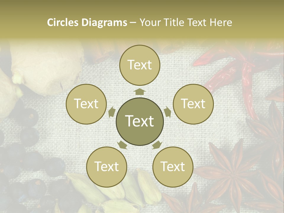 Exotic Flax Frame PowerPoint Template