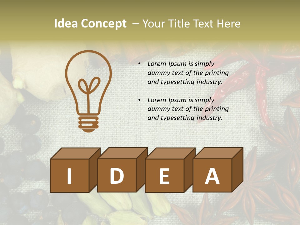 Exotic Flax Frame PowerPoint Template