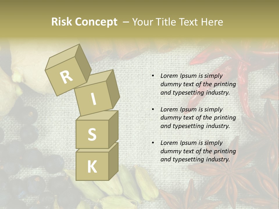 Exotic Flax Frame PowerPoint Template