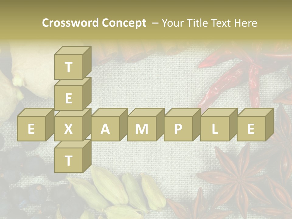 Exotic Flax Frame PowerPoint Template