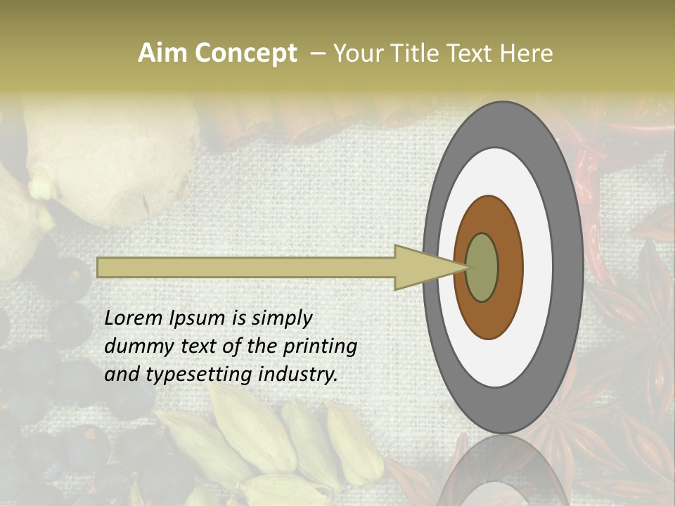 Exotic Flax Frame PowerPoint Template