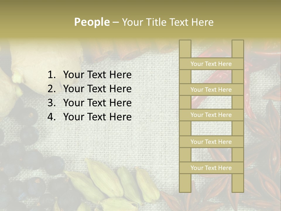 Exotic Flax Frame PowerPoint Template