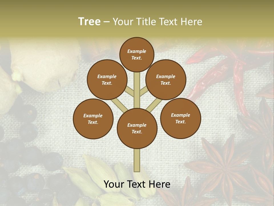 Exotic Flax Frame PowerPoint Template