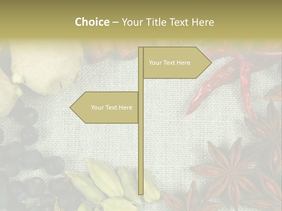 Exotic Flax Frame PowerPoint Template