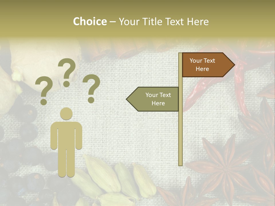 Exotic Flax Frame PowerPoint Template