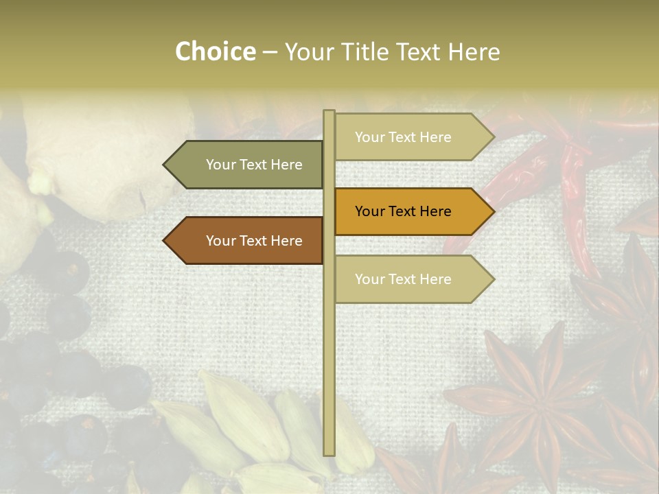 Exotic Flax Frame PowerPoint Template