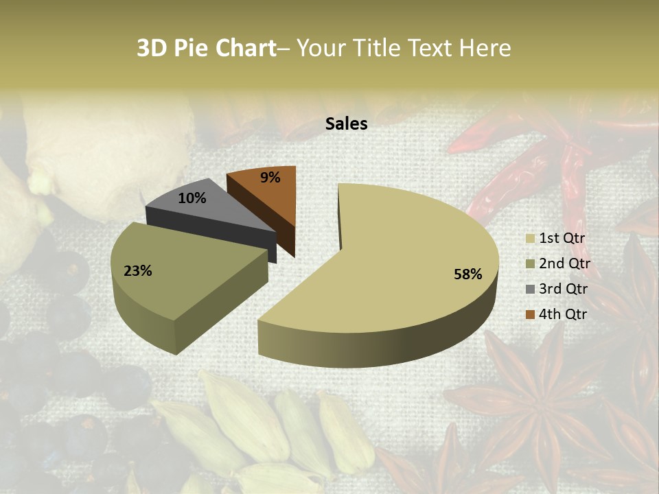 Exotic Flax Frame PowerPoint Template
