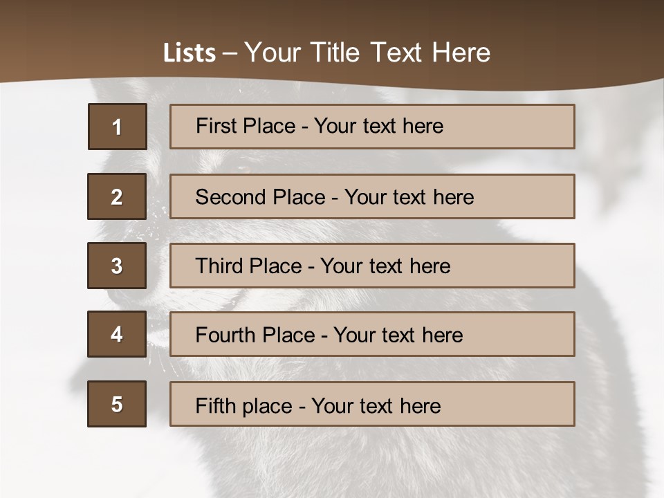 Cold Mammal Head PowerPoint Template