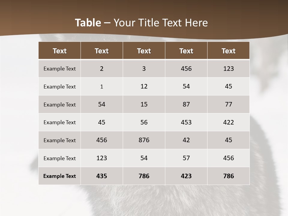 Cold Mammal Head PowerPoint Template