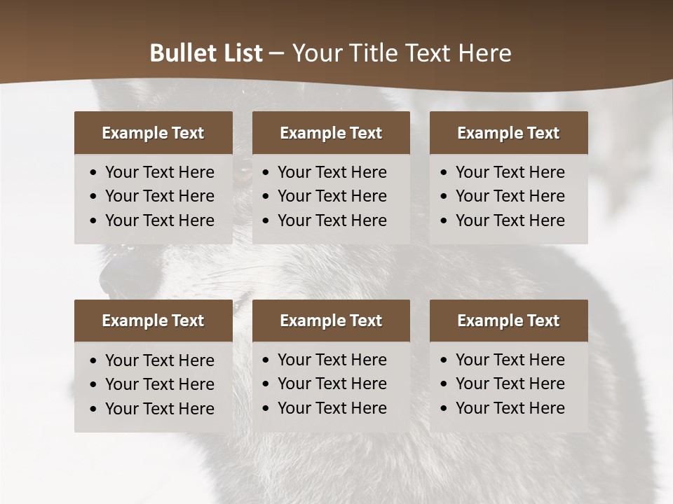 Cold Mammal Head PowerPoint Template