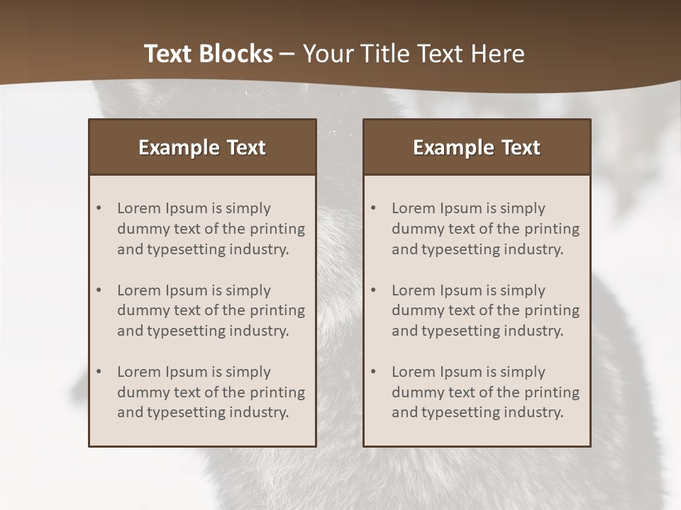Cold Mammal Head PowerPoint Template