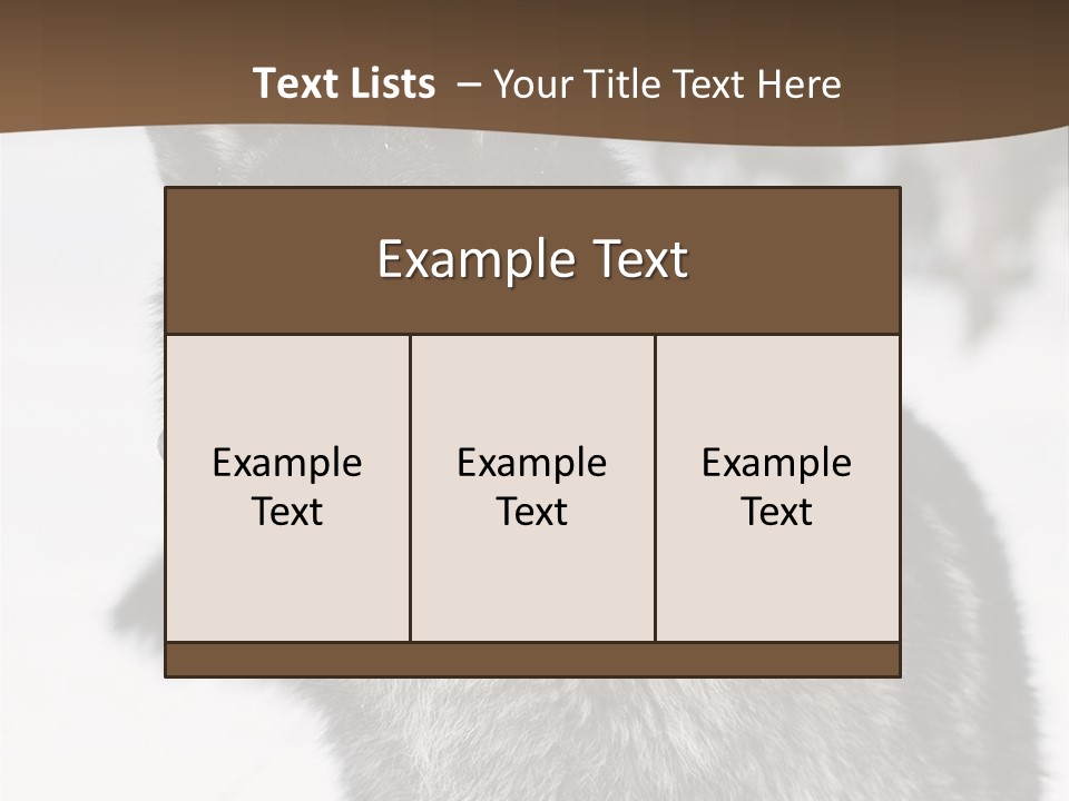 Cold Mammal Head PowerPoint Template