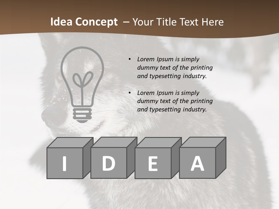 Cold Mammal Head PowerPoint Template