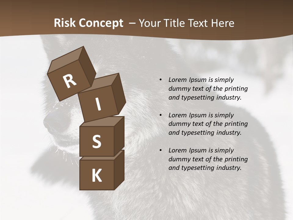 Cold Mammal Head PowerPoint Template