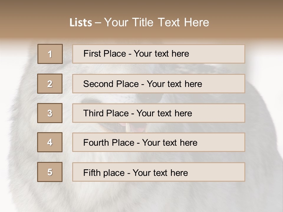 Canis Snow Wildlife PowerPoint Template