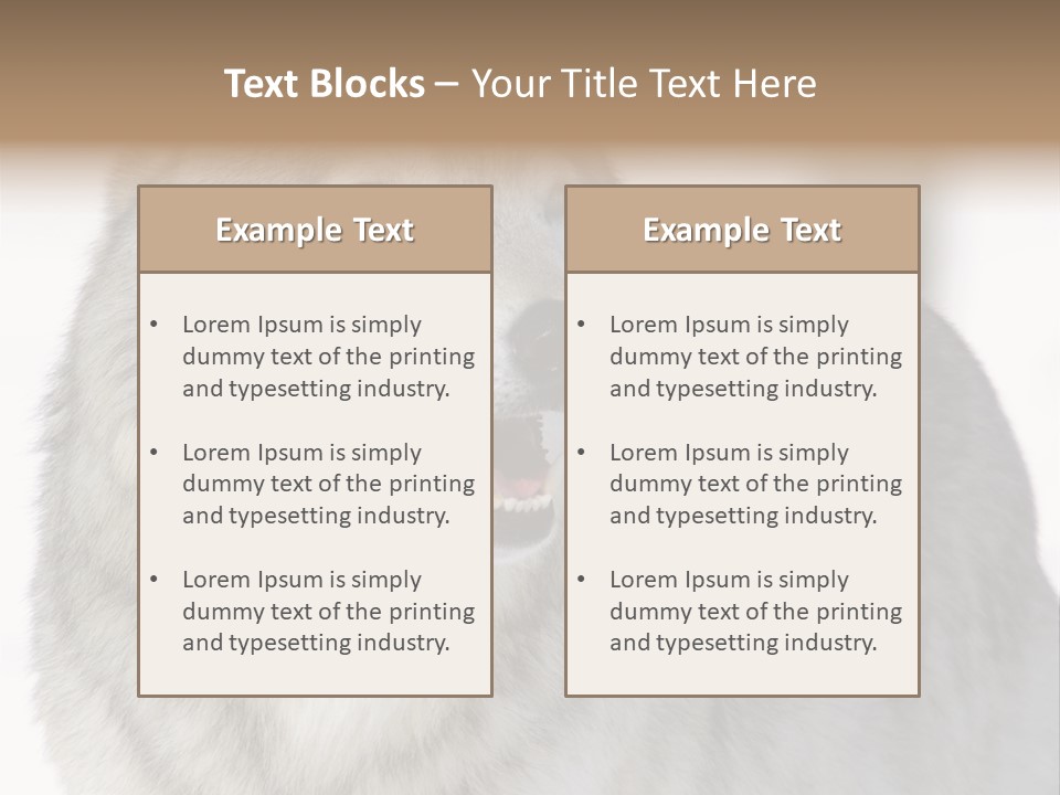 Canis Snow Wildlife PowerPoint Template