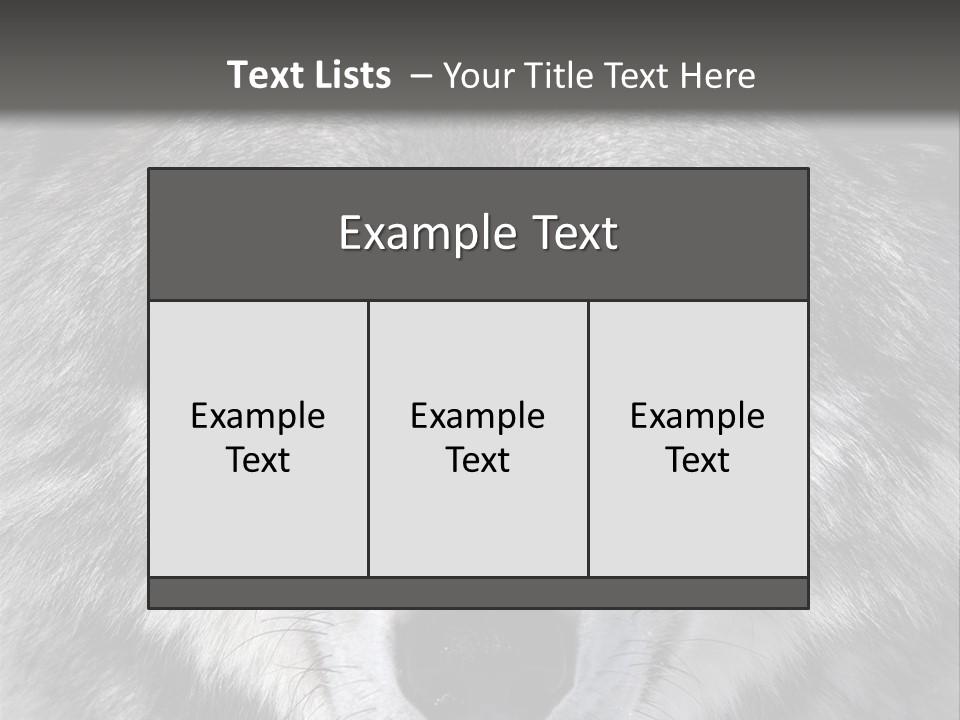 Carnivore Wildlife Grey PowerPoint Template