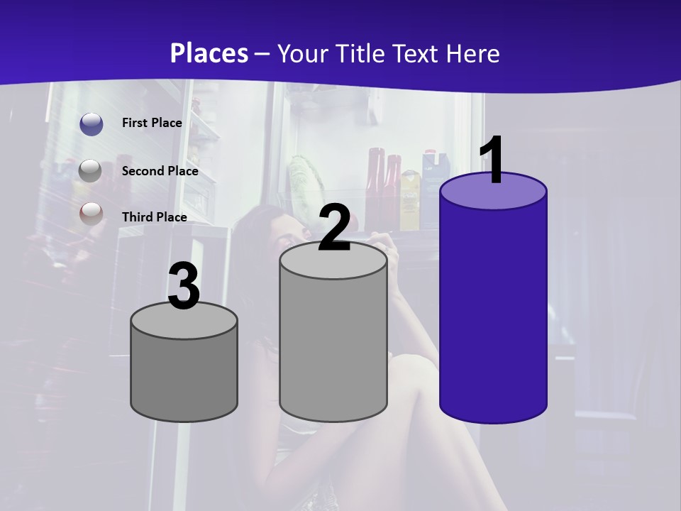 Surprised Beauty Sneak PowerPoint Template