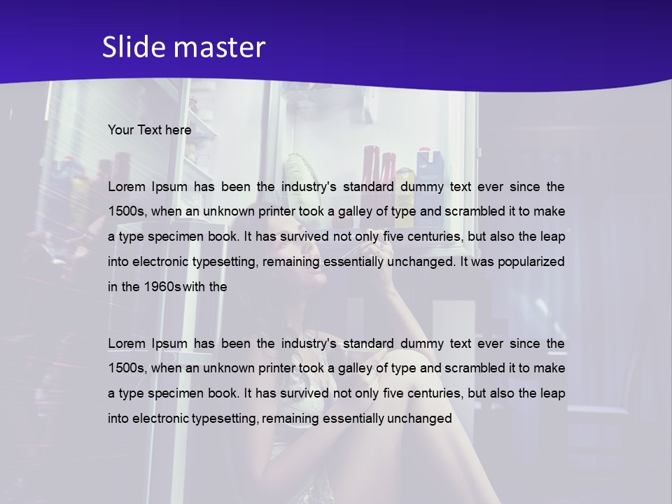 Surprised Beauty Sneak PowerPoint Template