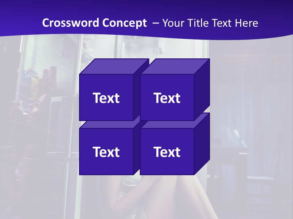 Surprised Beauty Sneak PowerPoint Template